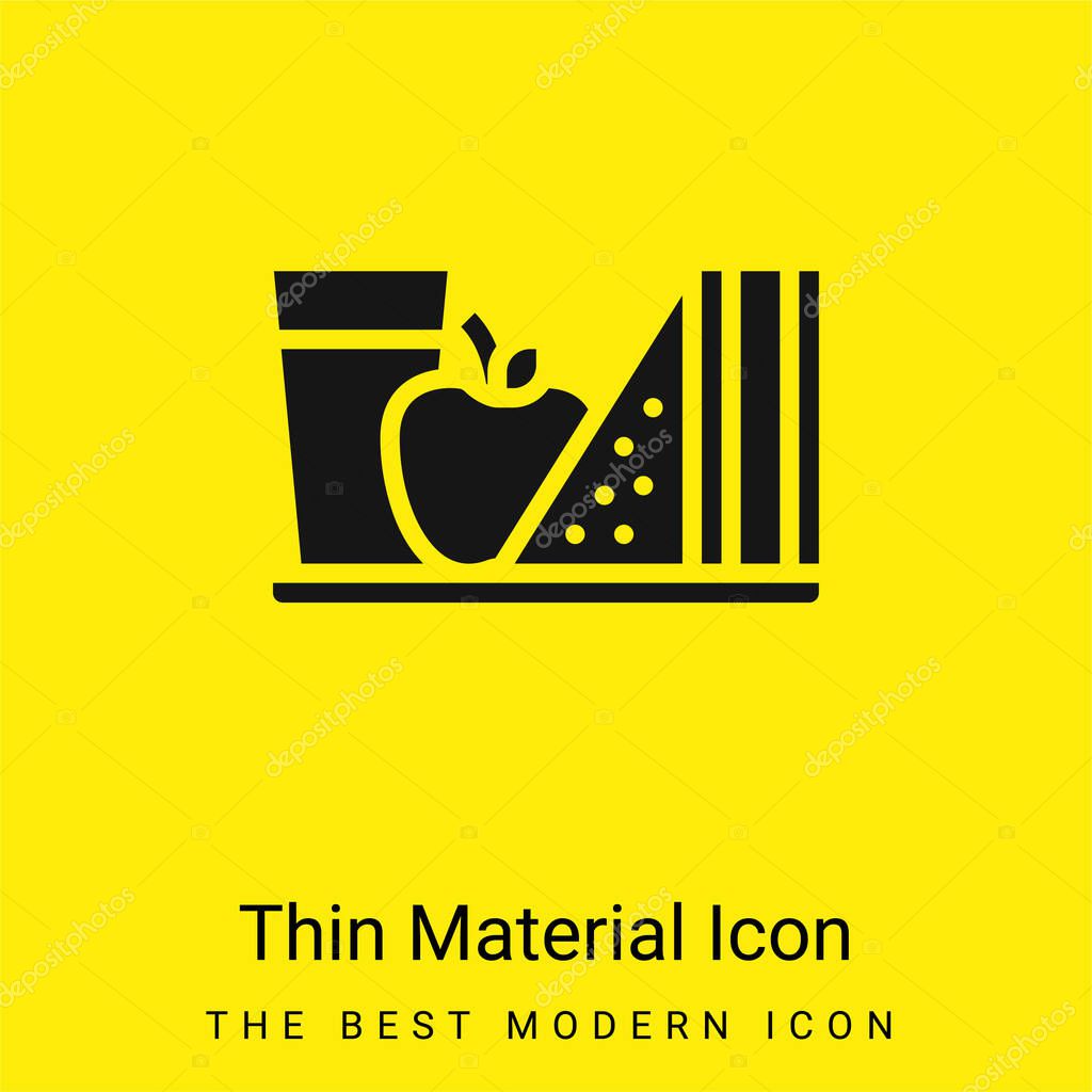 Breakfast minimal bright yellow material icon