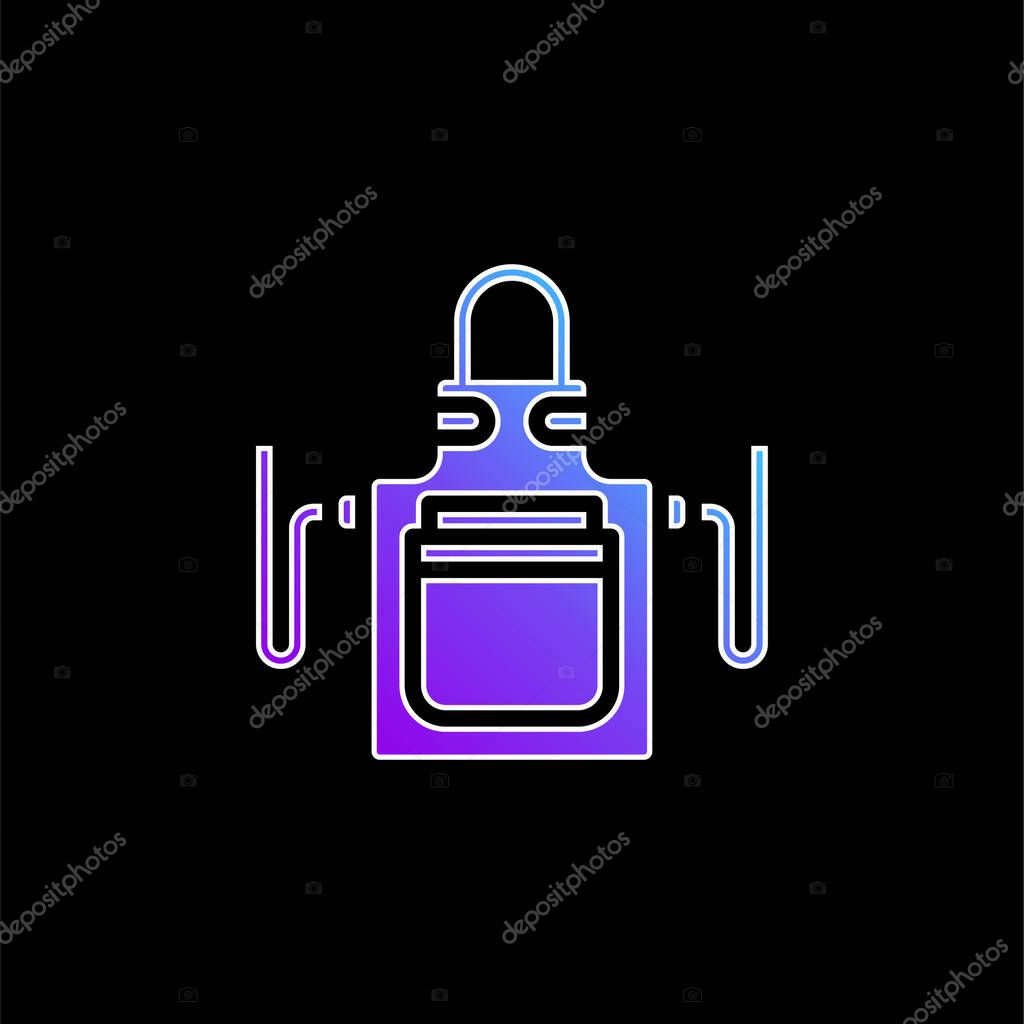 Apron blue gradient vector icon