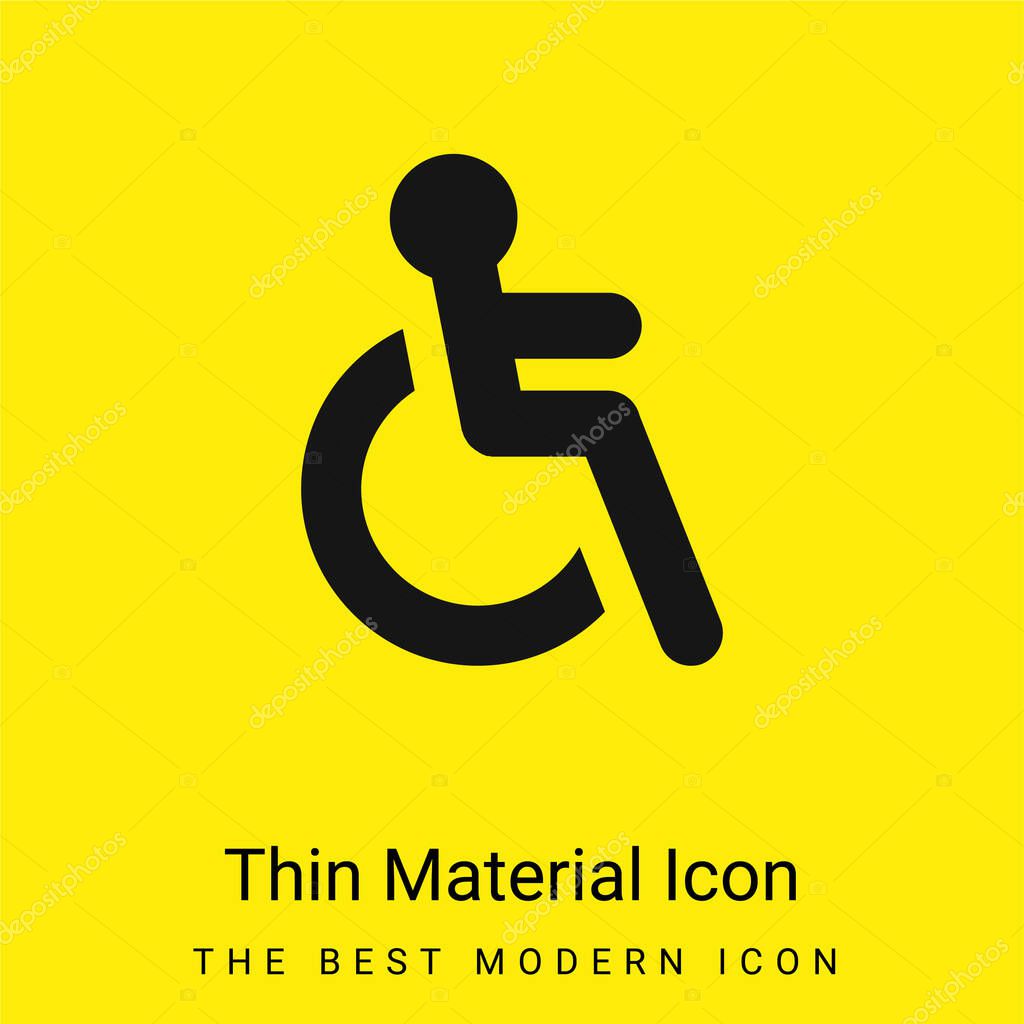 Accesibility Sign minimal bright yellow material icon