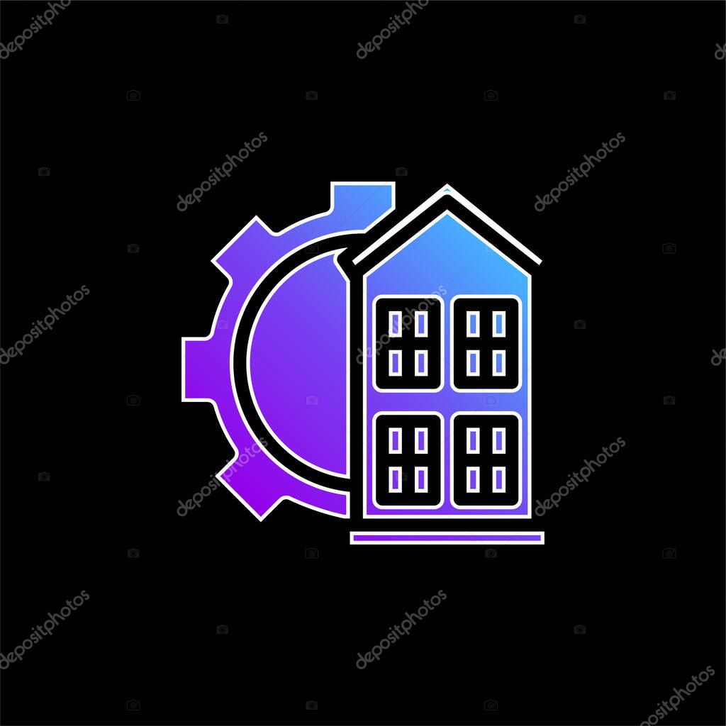 Architectonic blue gradient vector icon