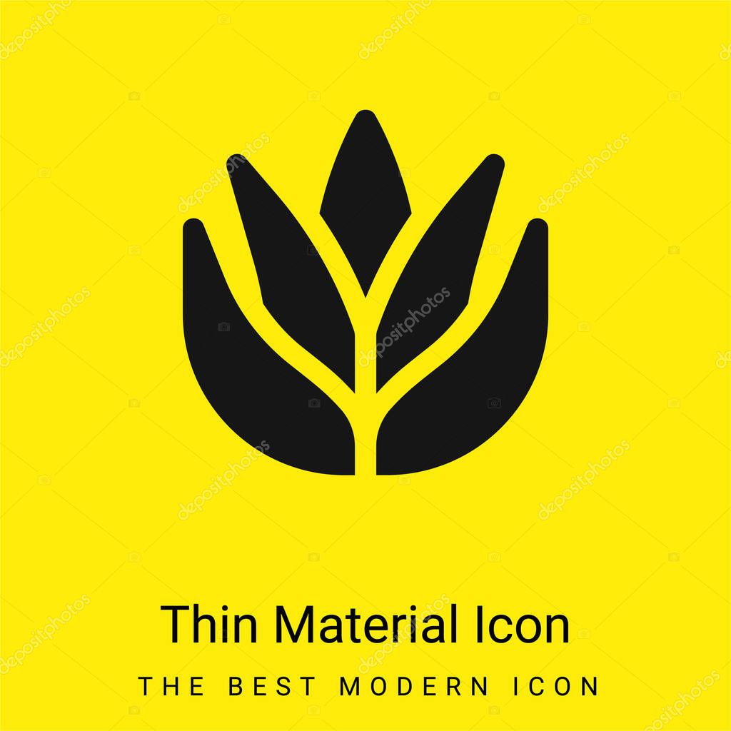 Aloe Vera minimal bright yellow material icon