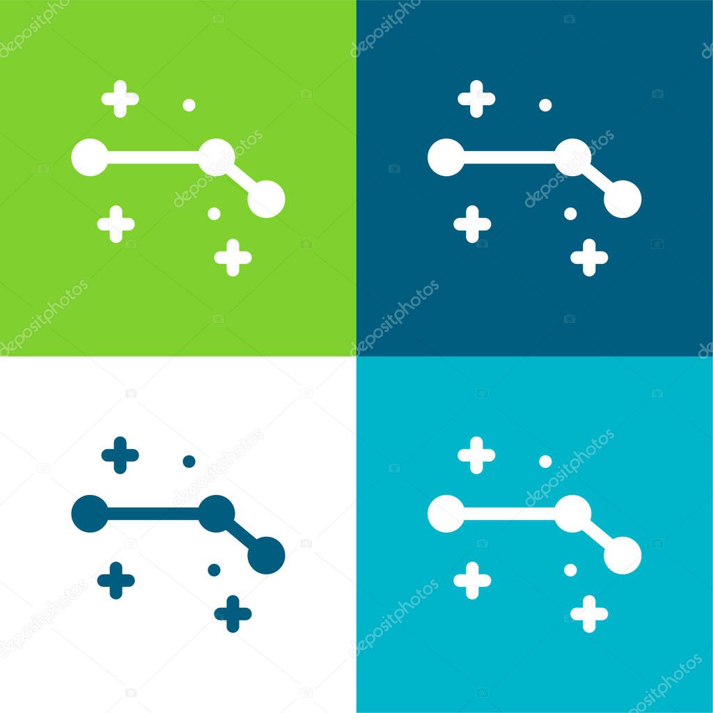 Aries Flat four color minimal icon set