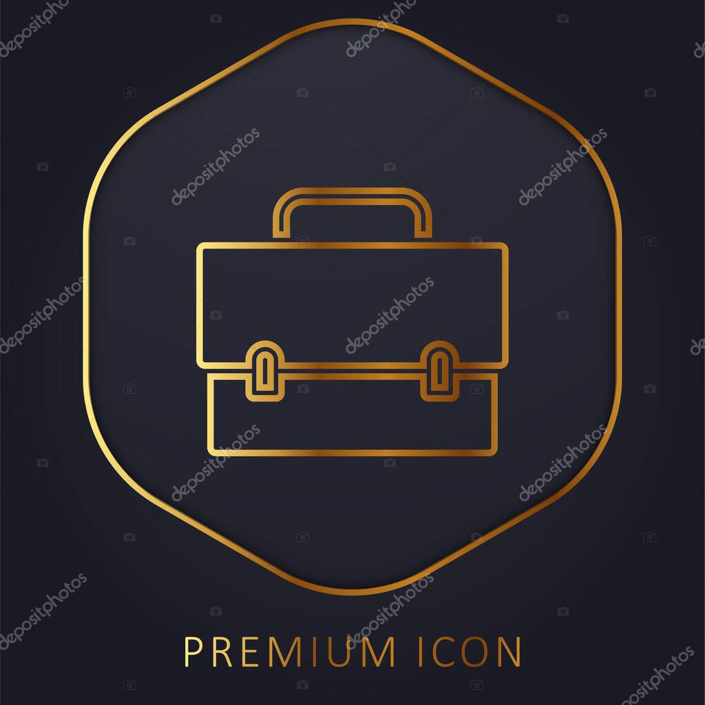 Bag golden line premium logo or icon