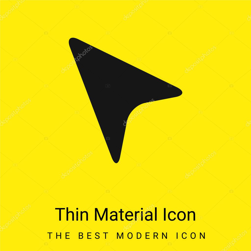 Black Pointer minimal bright yellow material icon