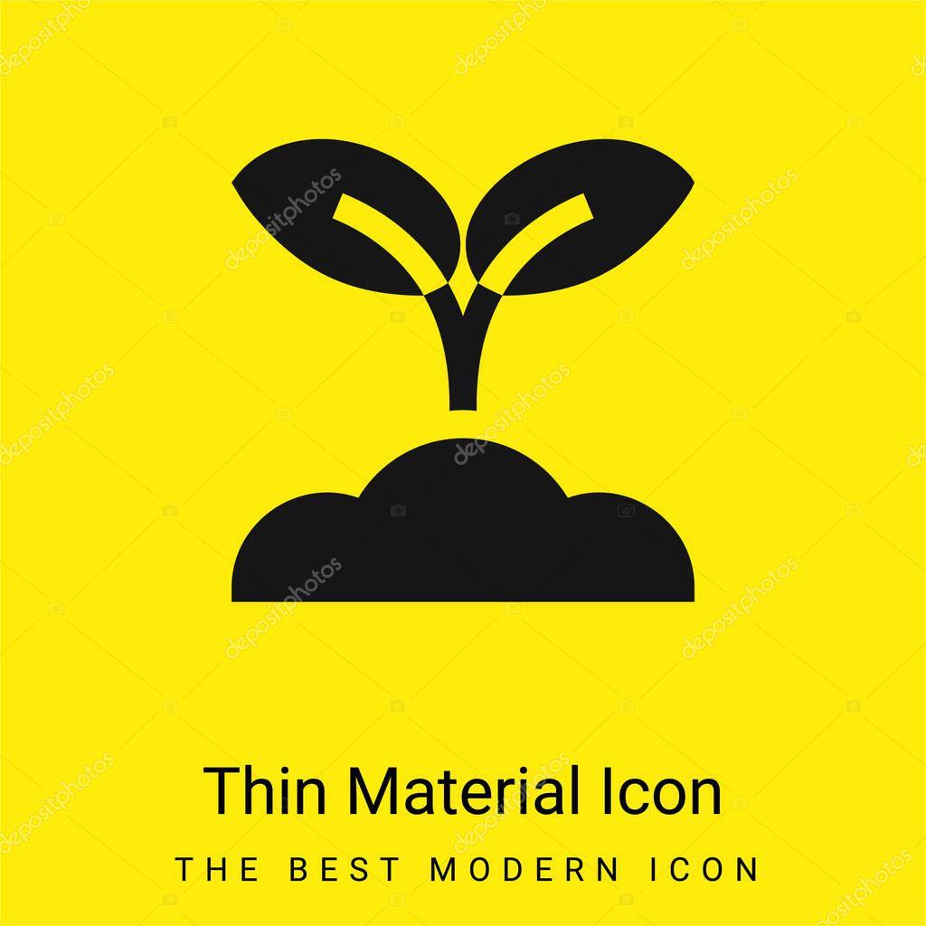 Agriculture minimal bright yellow material icon