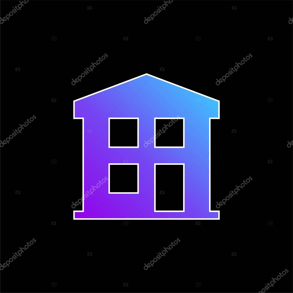 Apartment blue gradient vector icon
