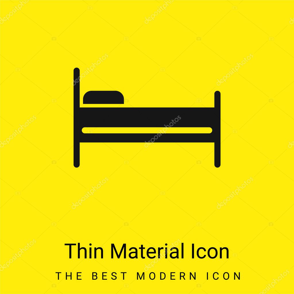 Bed minimal bright yellow material icon