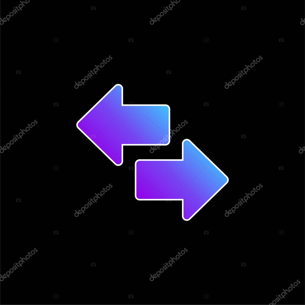 Arrows blue gradient vector icon
