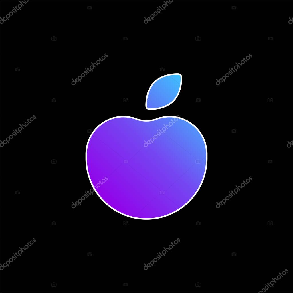 Apple blue gradient vector icon