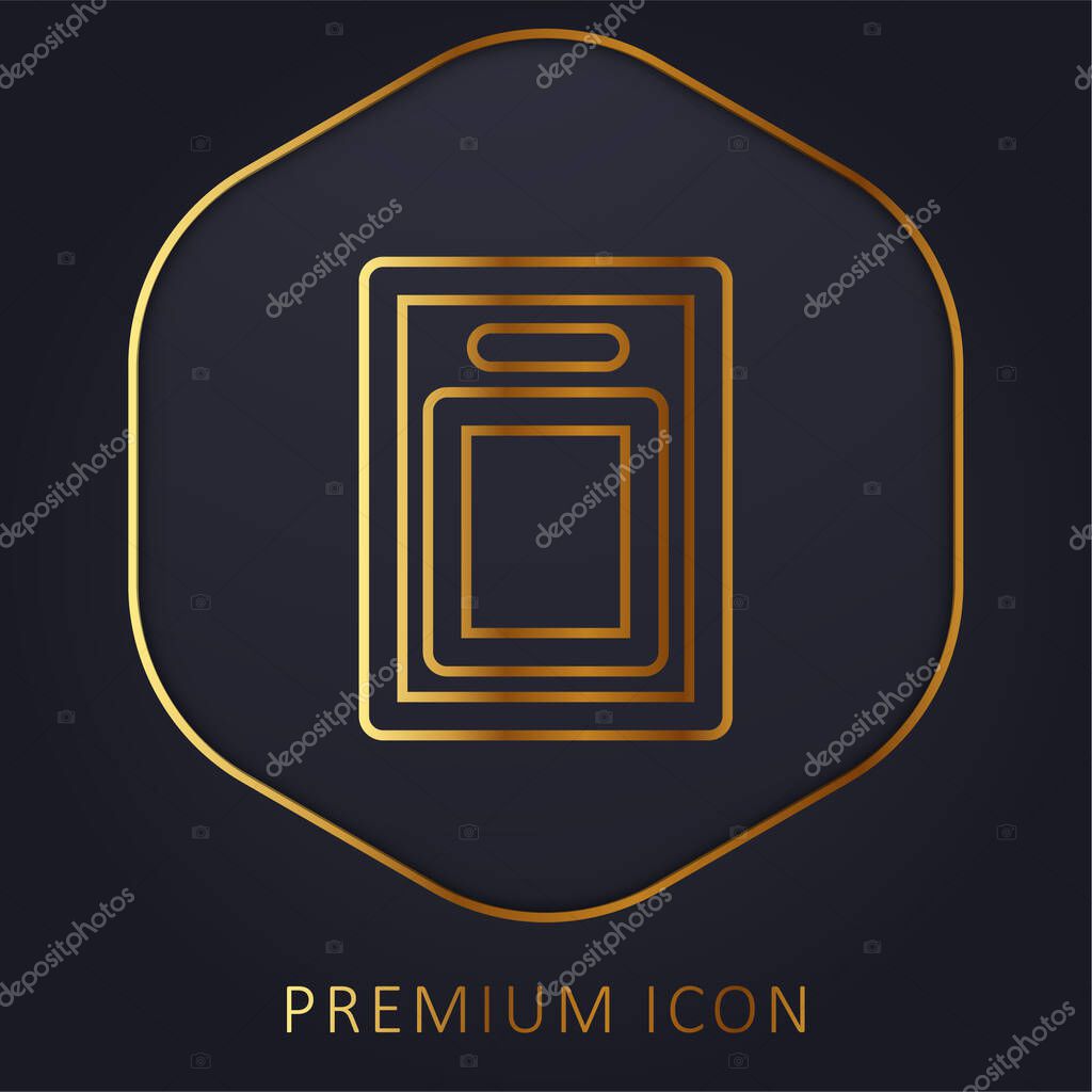 Board golden line premium logo or icon