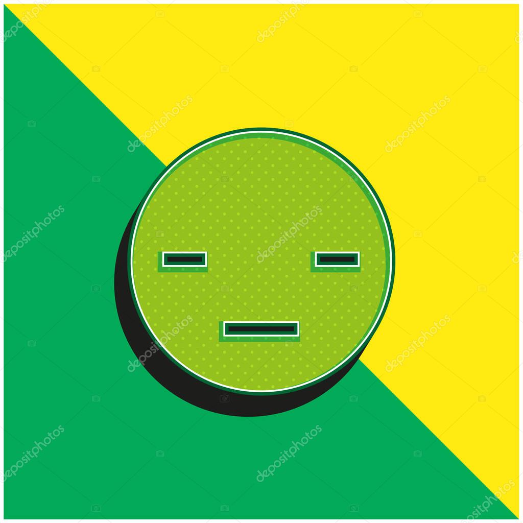 Boring Green and yellow modern 3d vector icon logo