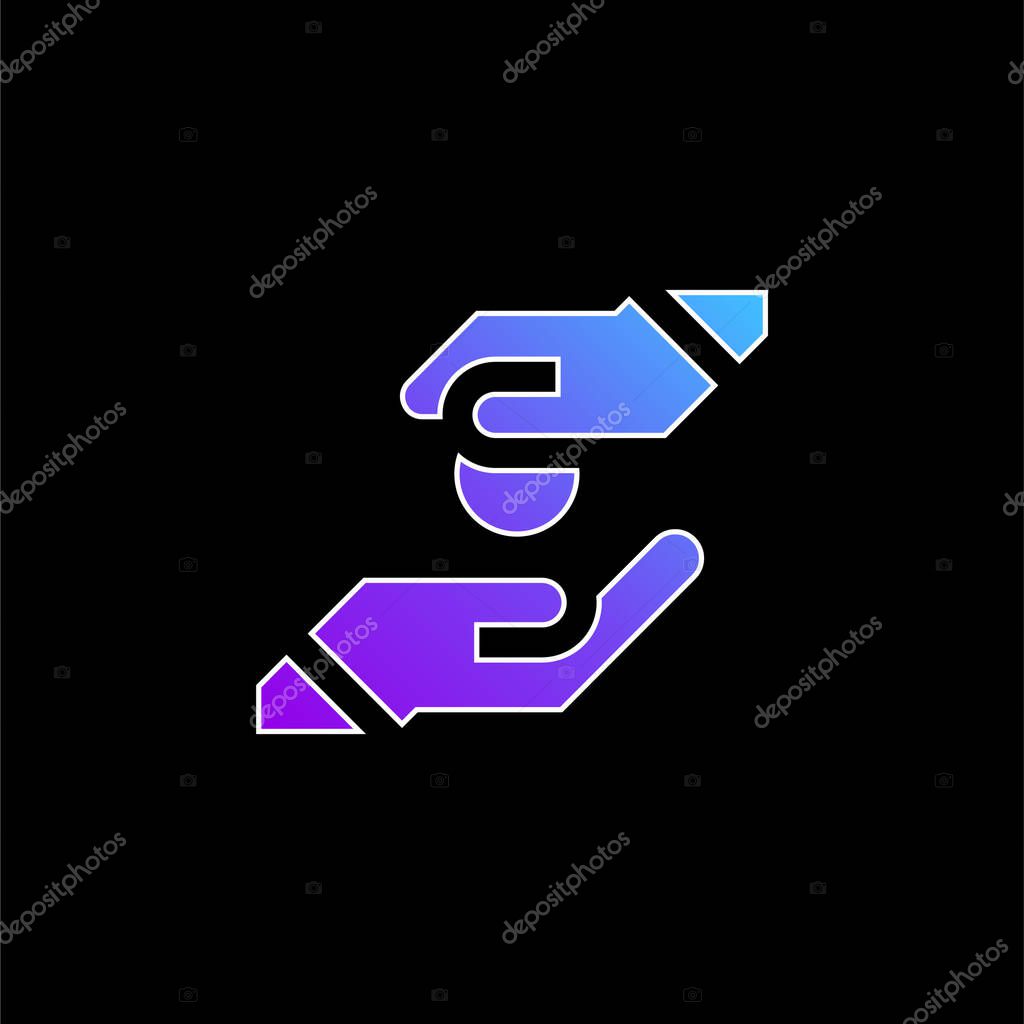 Alms blue gradient vector icon