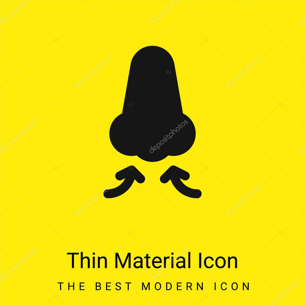 Breath minimal bright yellow material icon