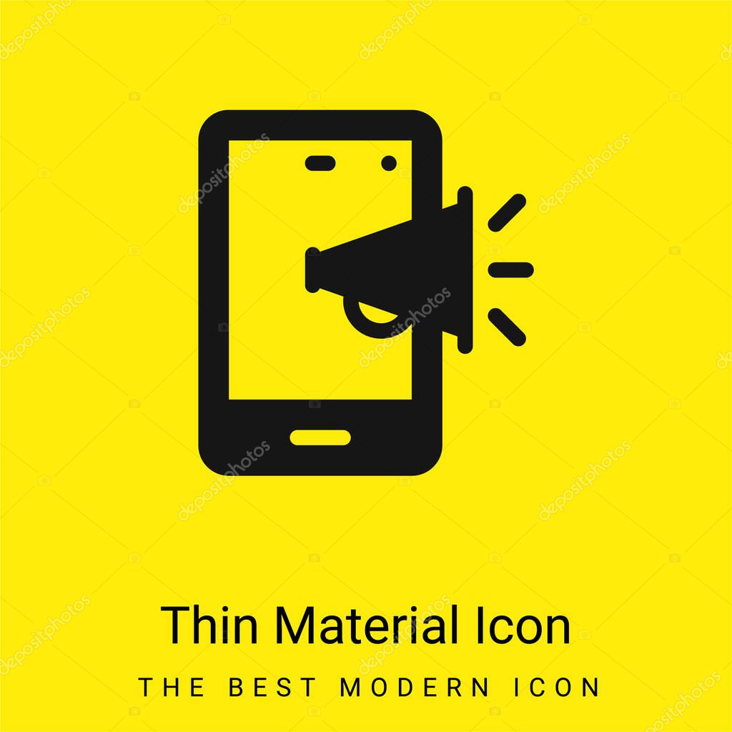 Advertising minimal bright yellow material icon