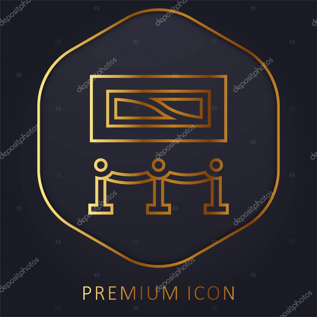 Art golden line premium logo or icon
