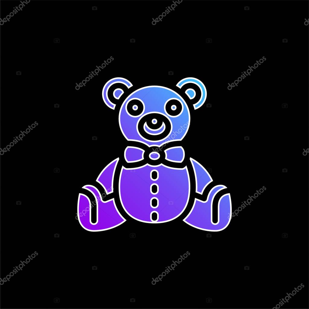 Bear blue gradient vector icon