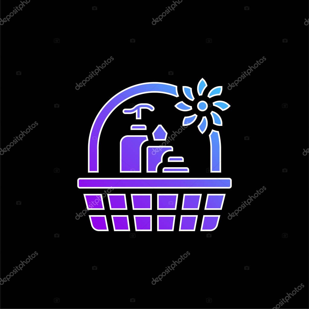 Basket blue gradient vector icon