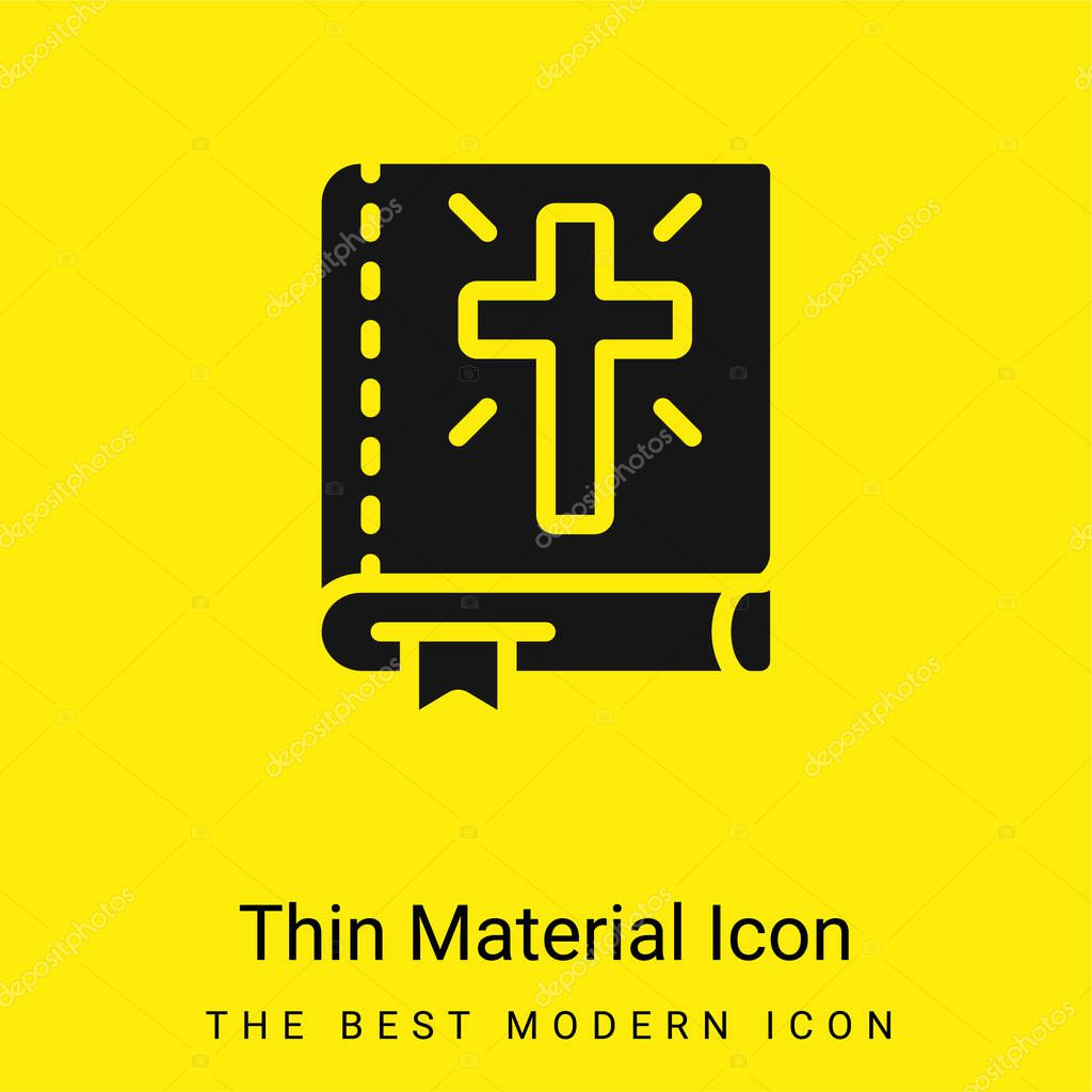 Bible minimal bright yellow material icon