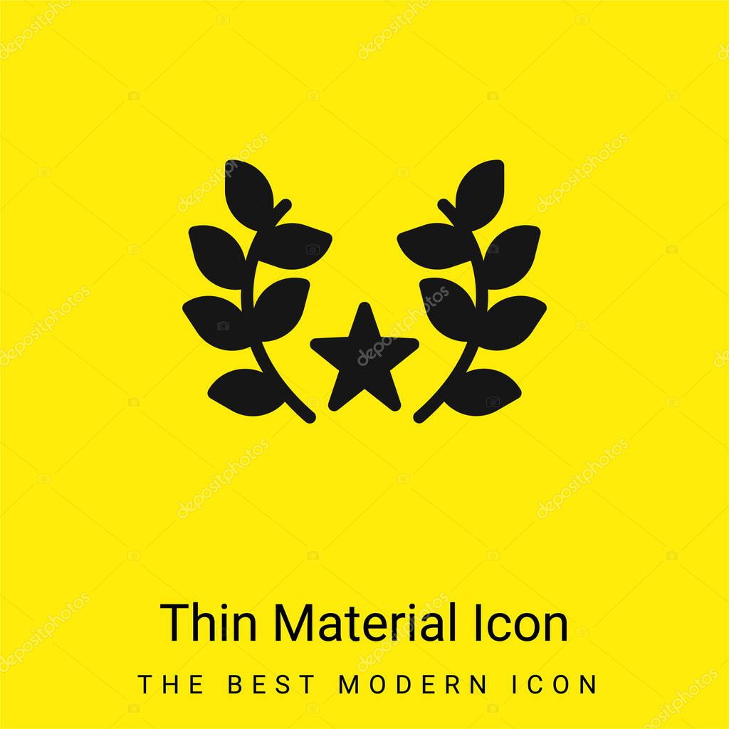 Award minimal bright yellow material icon
