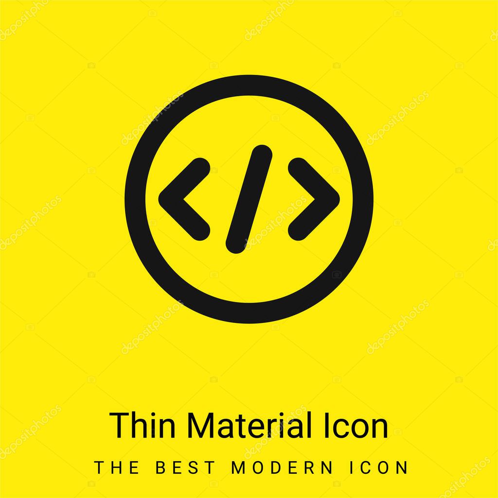 Bracket minimal bright yellow material icon