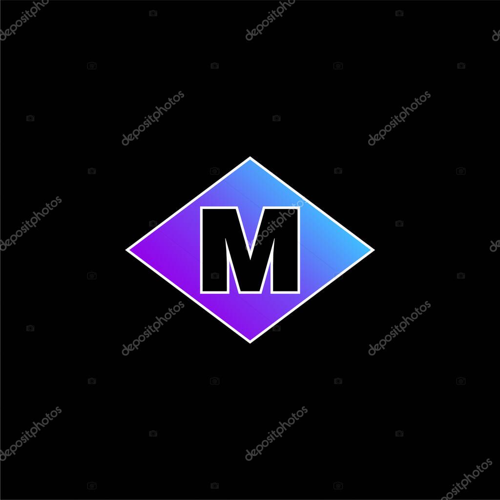 Barcelona Metro Logo blue gradient vector icon