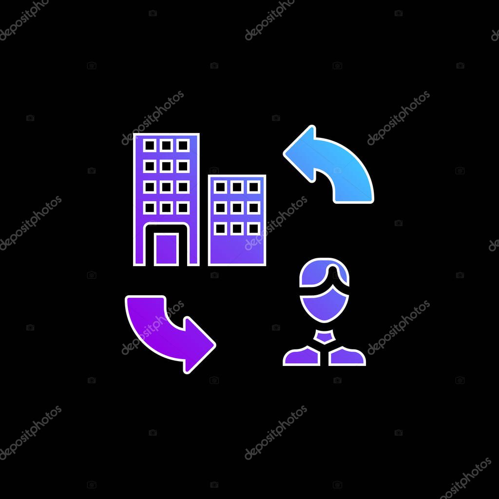 B2c blue gradient vector icon