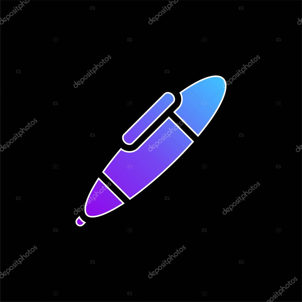 Big Pen blue gradient vector icon