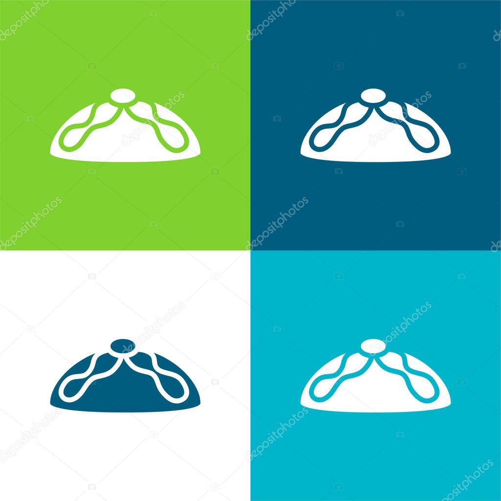 Bread Of The Dead Typical Of Mexico Flat four color minimal icon set