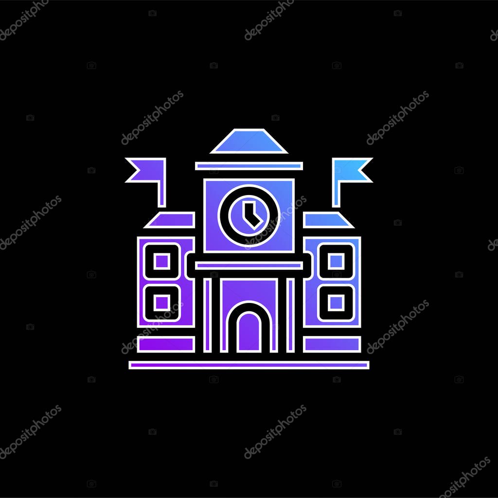 Academy blue gradient vector icon