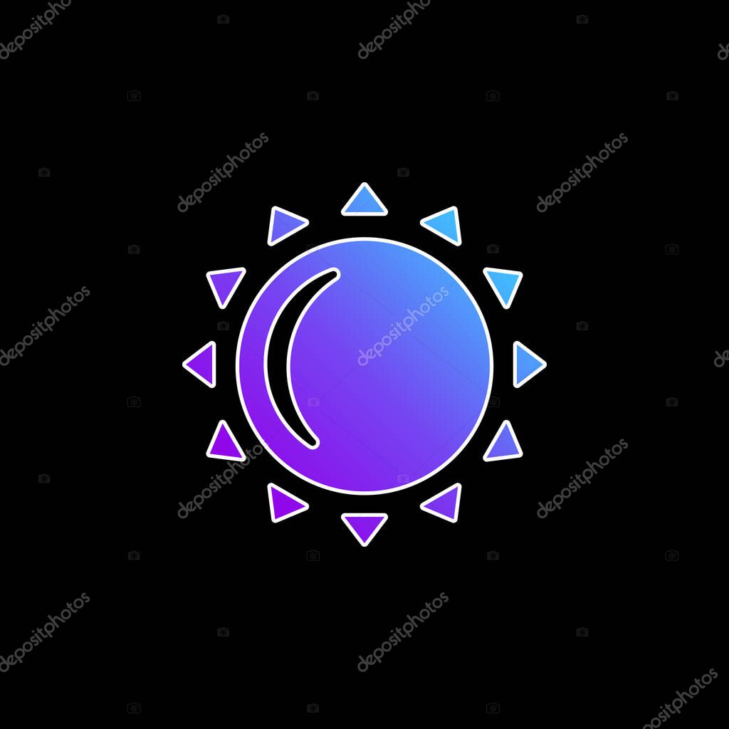 Big Sun blue gradient vector icon