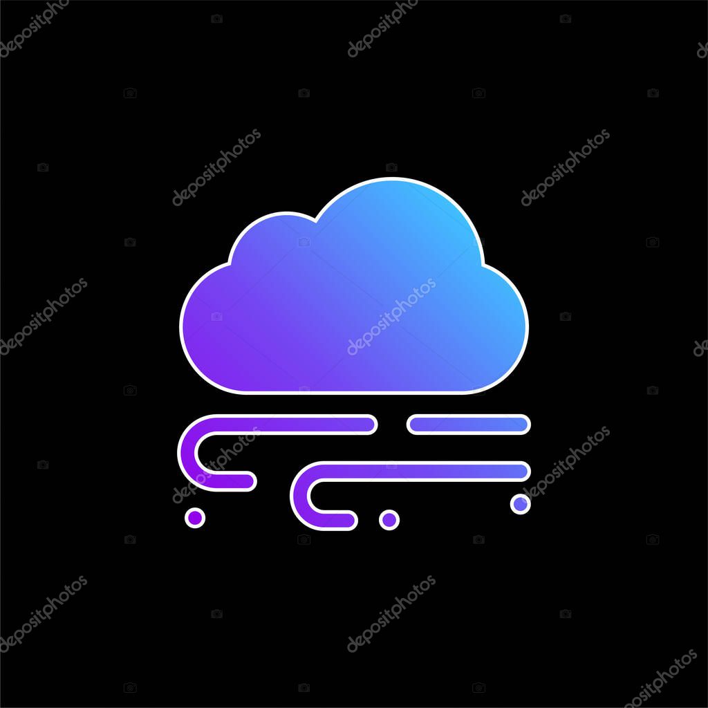 Blizzard blue gradient vector icon