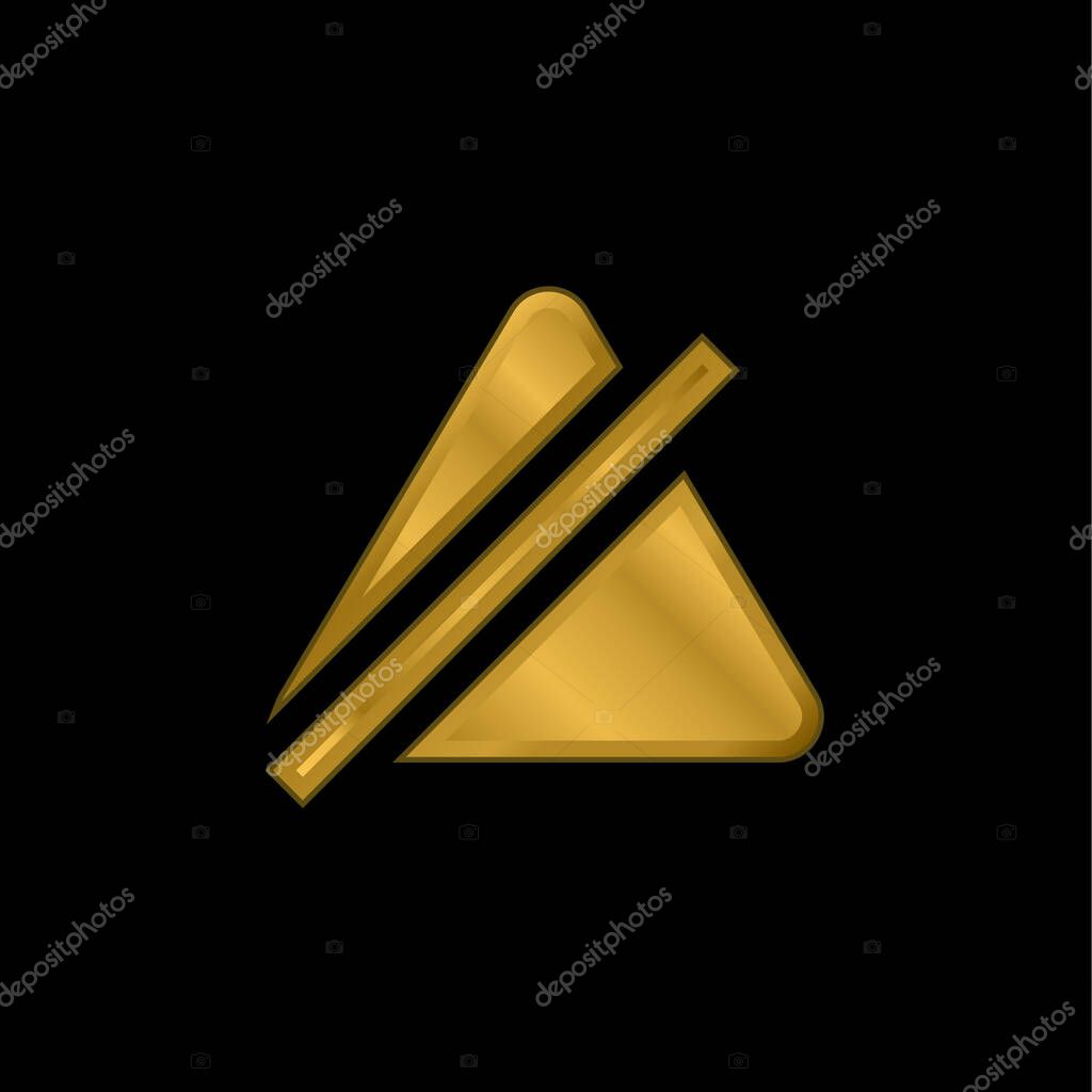 Bleach gold plated metalic icon or logo vector