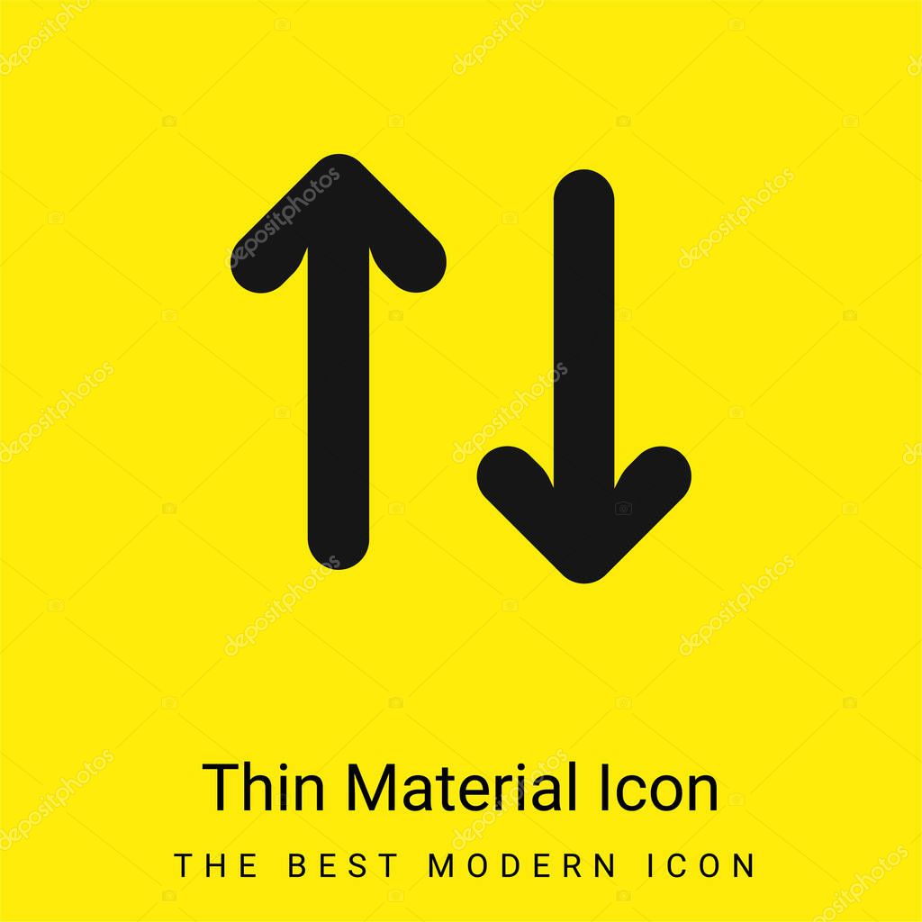 Arrows minimal bright yellow material icon