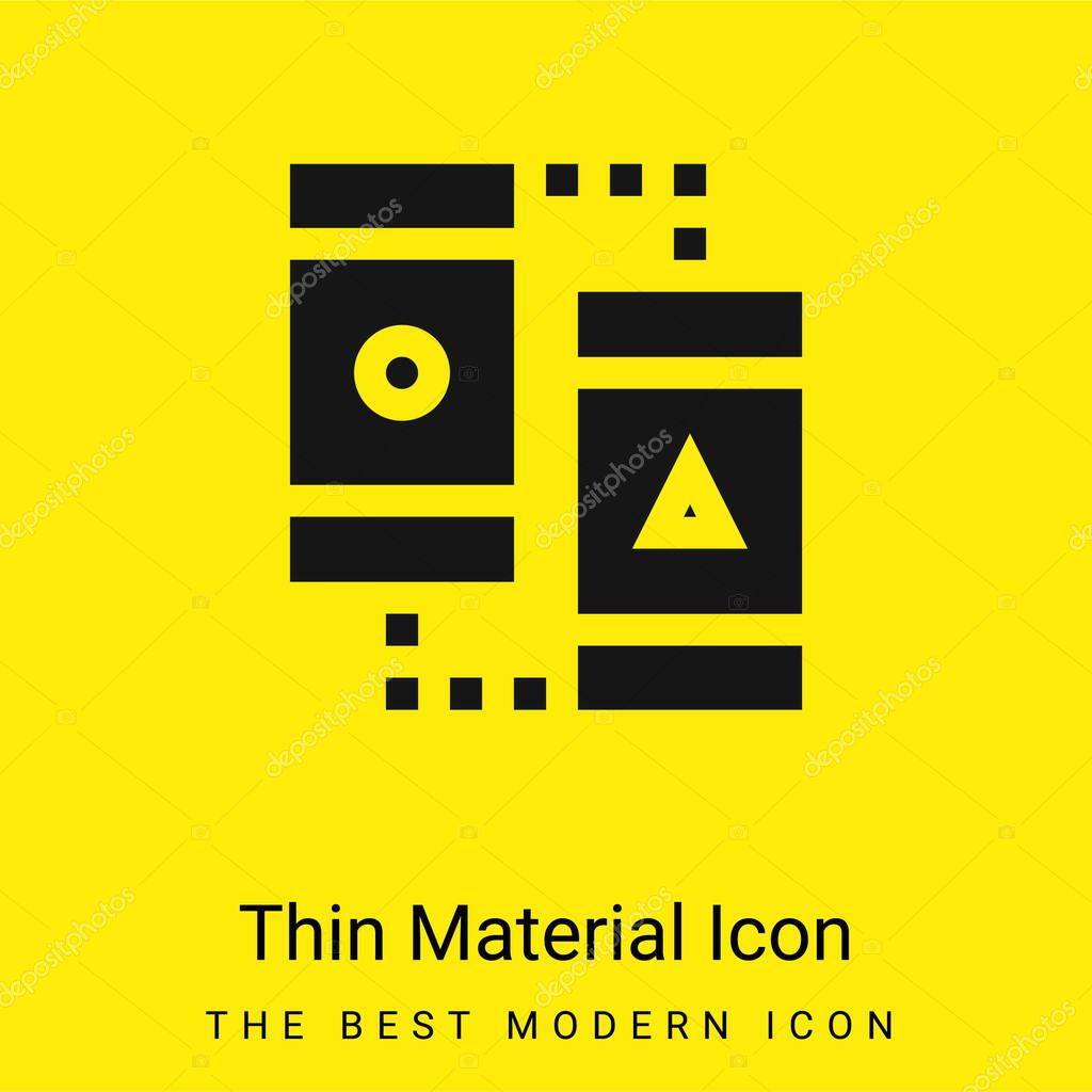 Ab Testing minimal bright yellow material icon