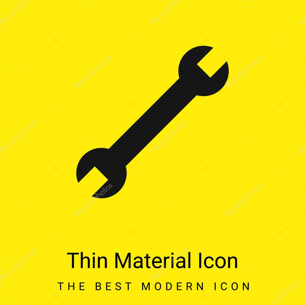 Adjustable Wrench minimal bright yellow material icon