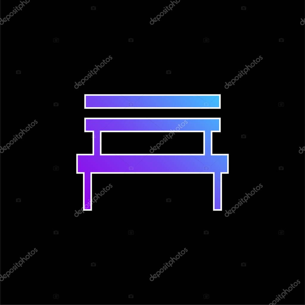 Bench blue gradient vector icon