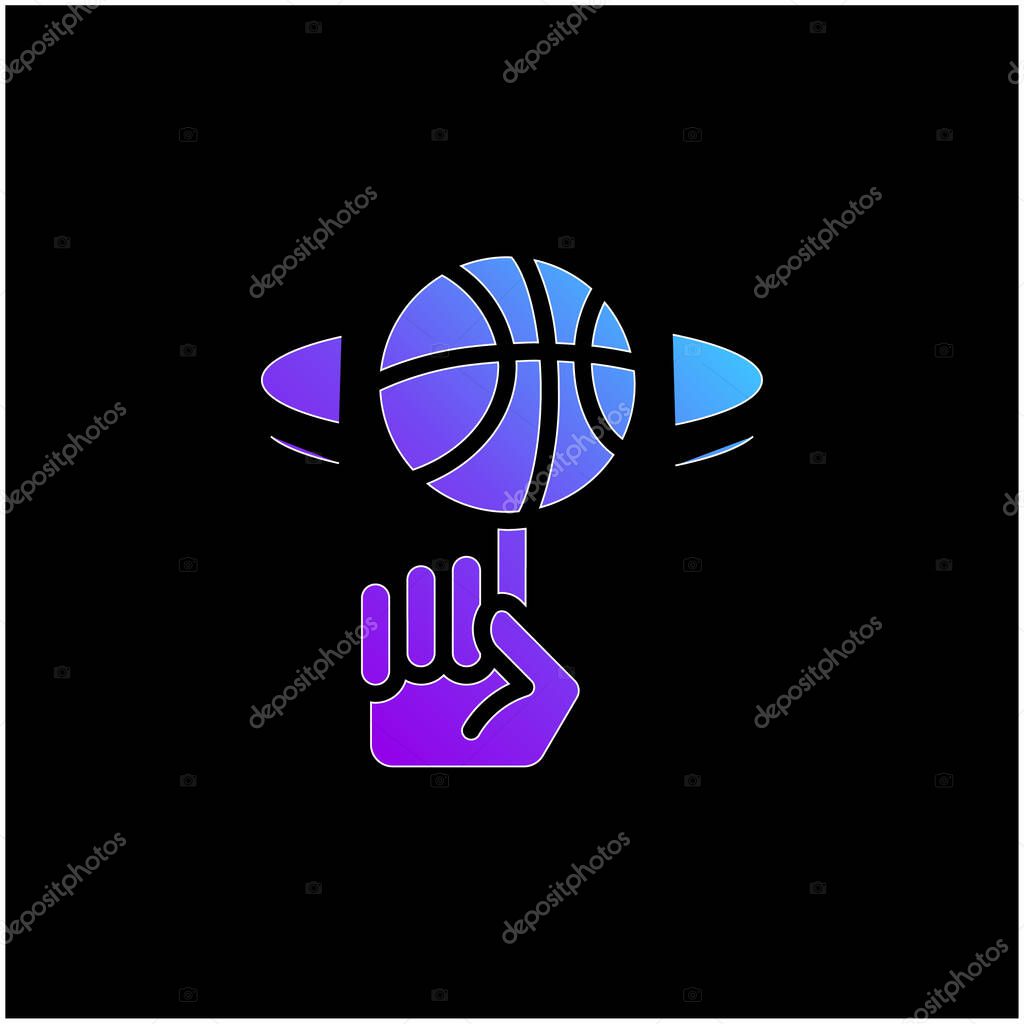 Ball blue gradient vector icon