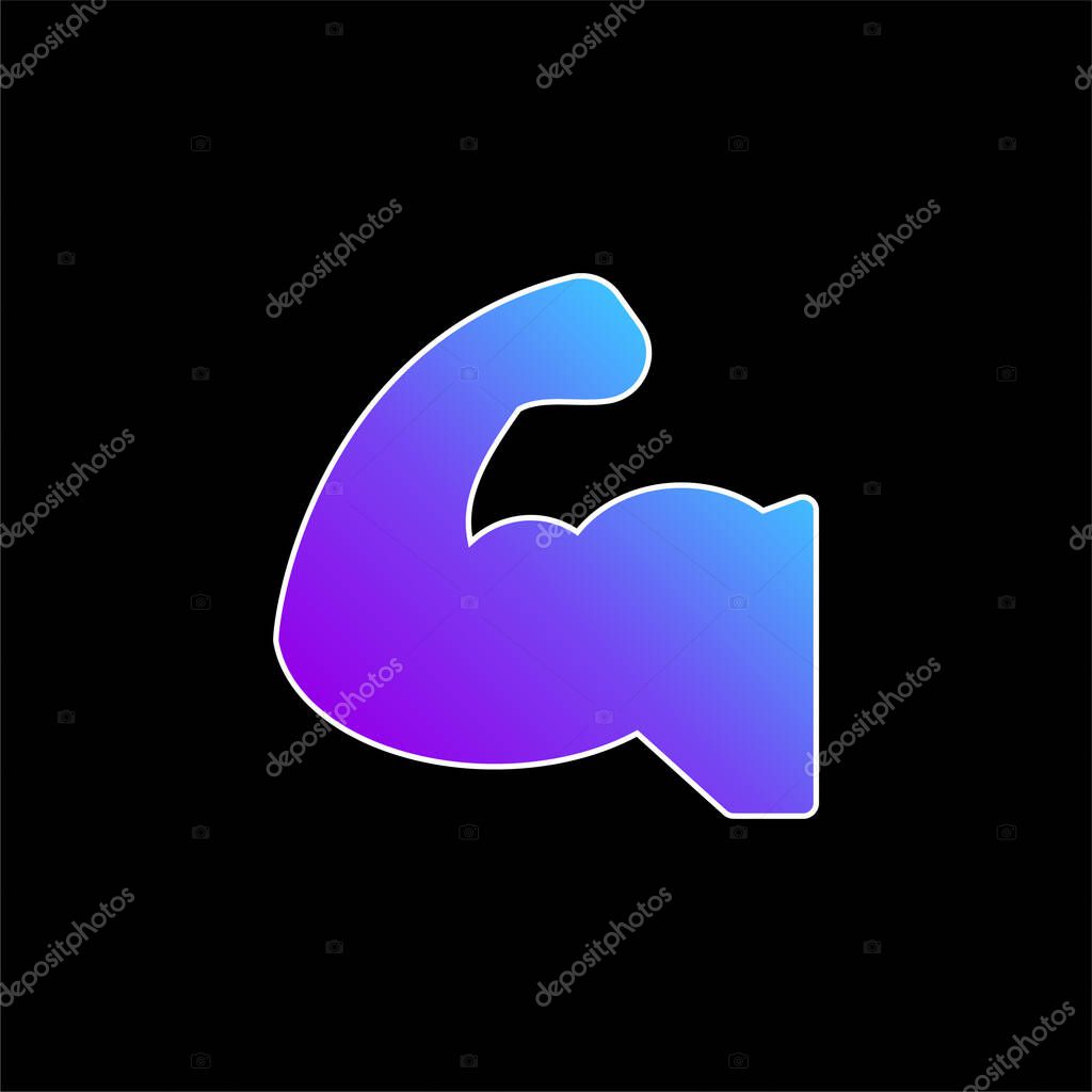Biceps blue gradient vector icon