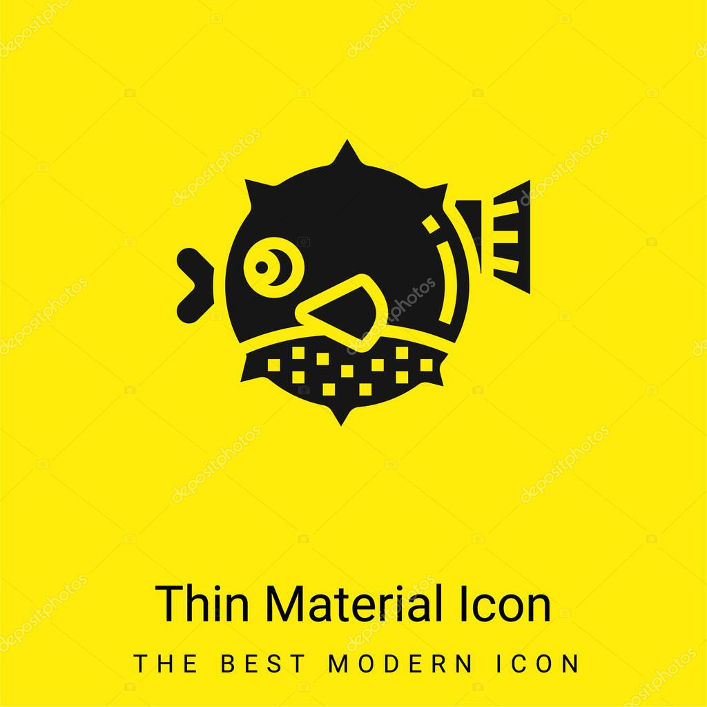 Blowfish minimal bright yellow material icon