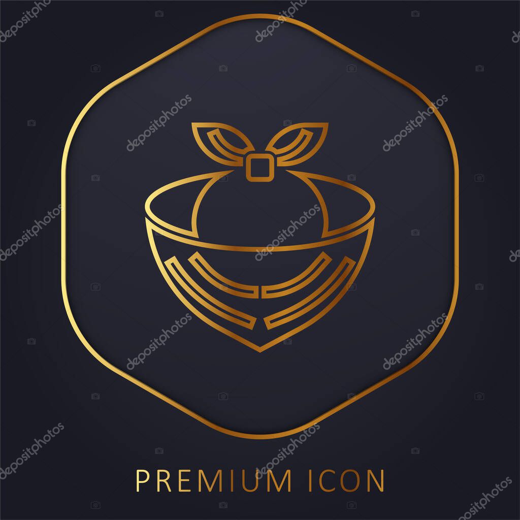 Bandana golden line premium logo or icon