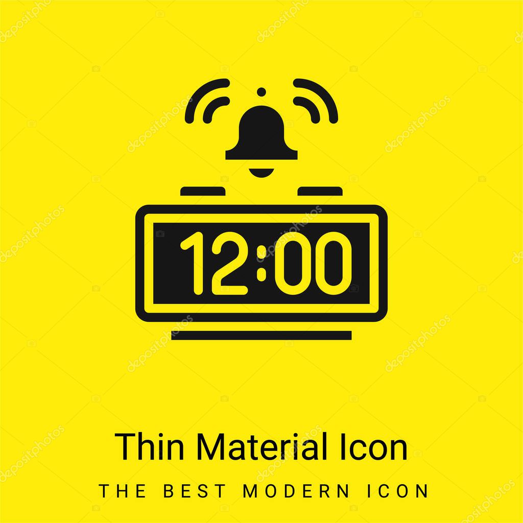 Alarm Clock minimal bright yellow material icon