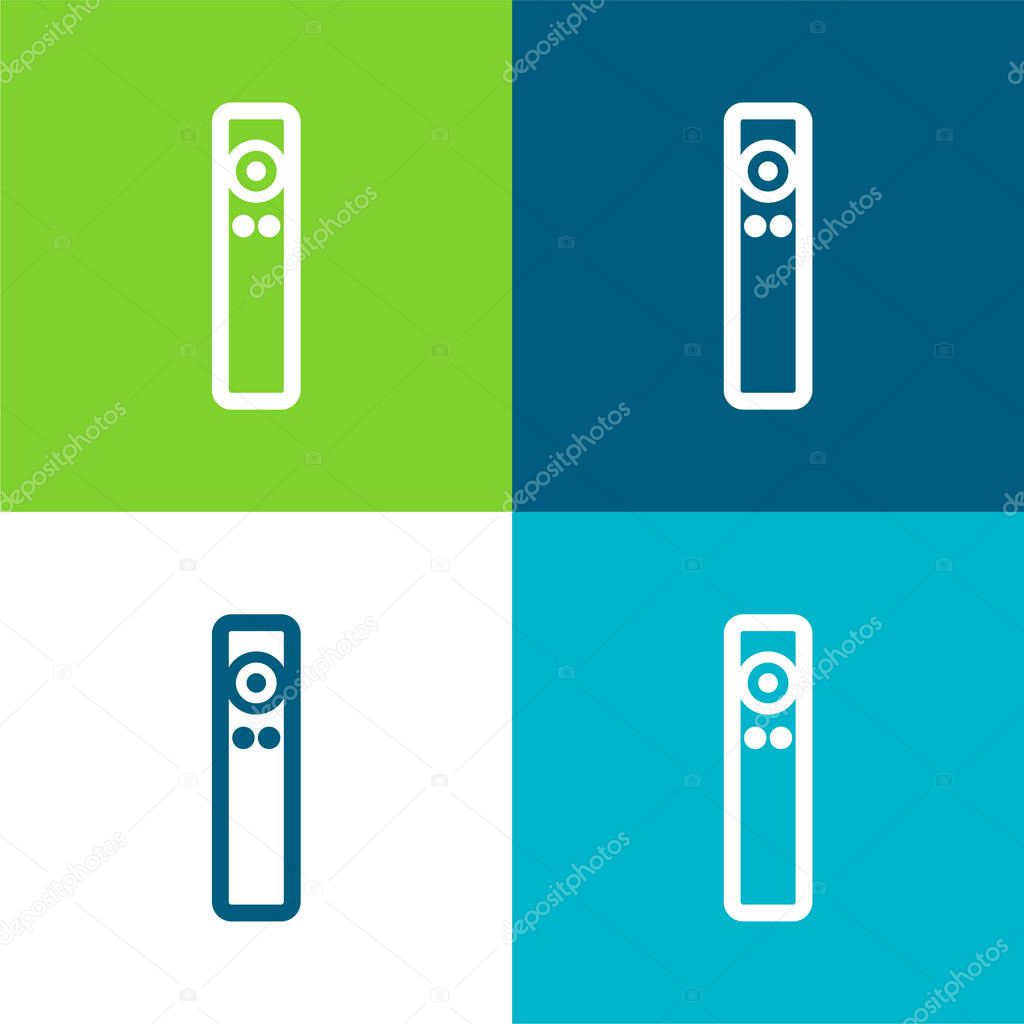 Apple Remote Flat four color minimal icon set