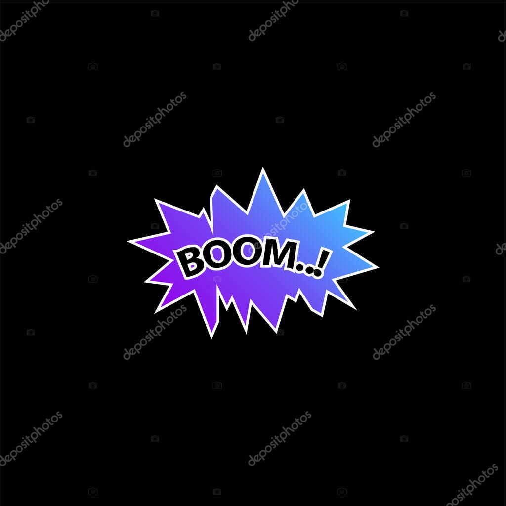 Boom blue gradient vector icon