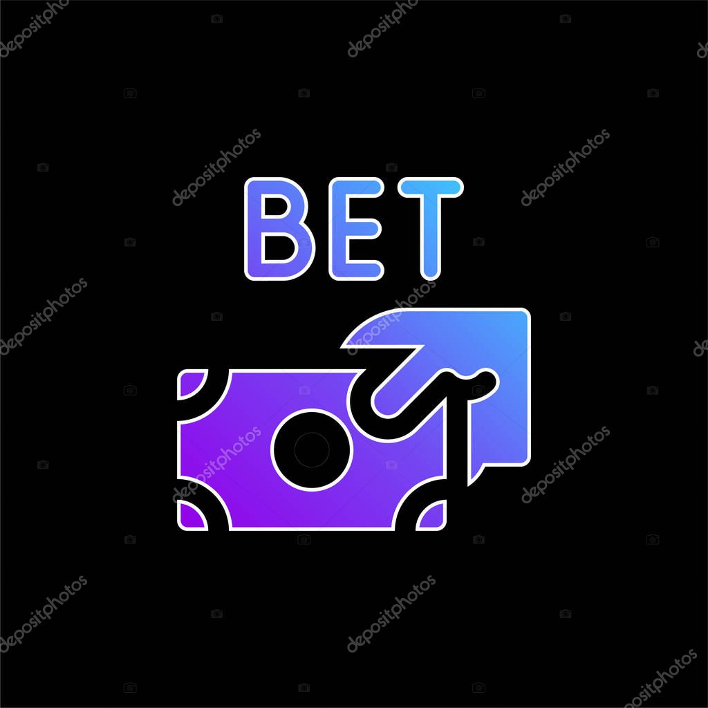Bet blue gradient vector icon
