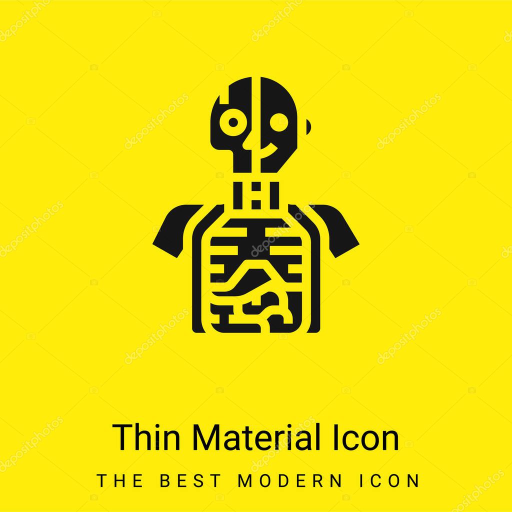Anatomy minimal bright yellow material icon