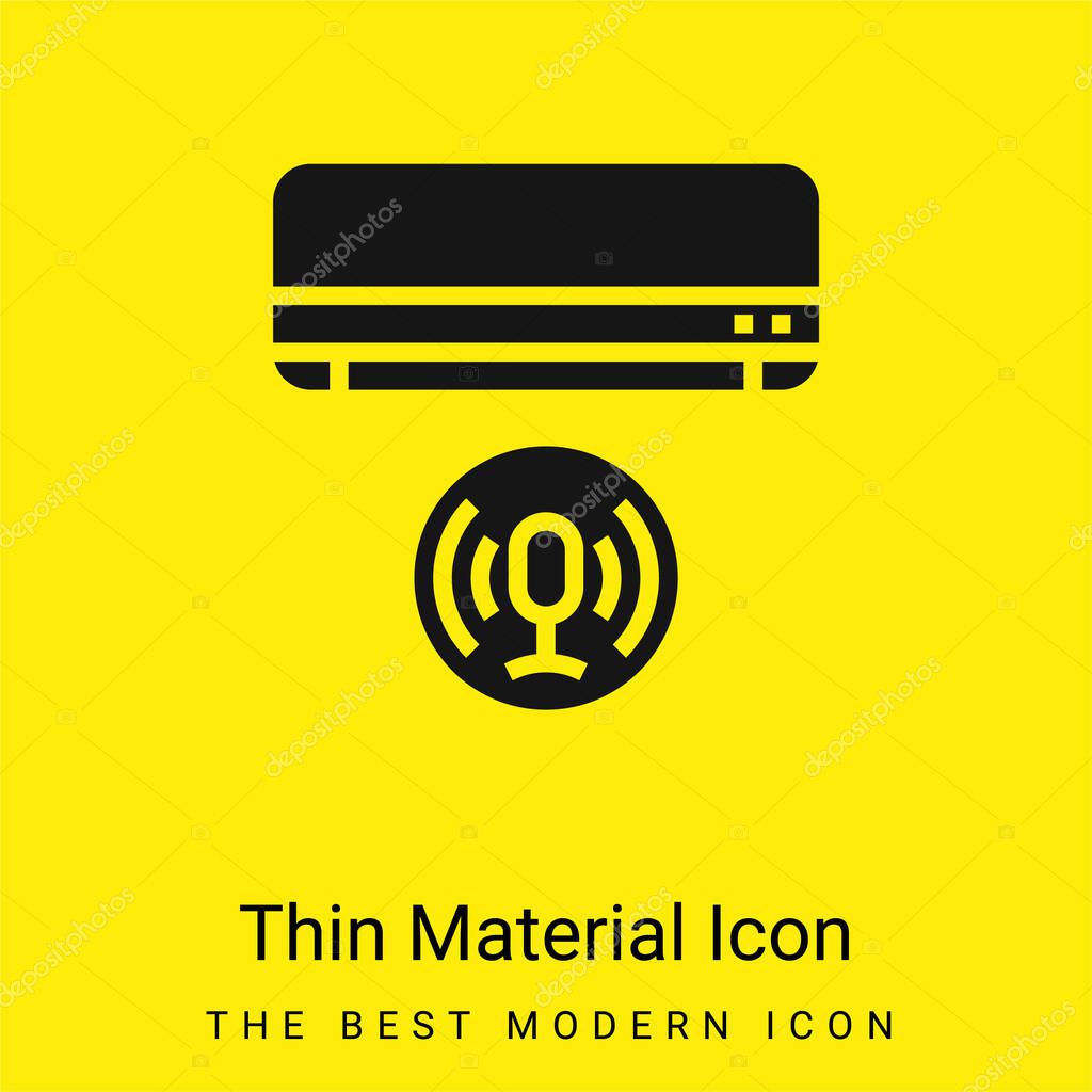 Air Conditioner minimal bright yellow material icon