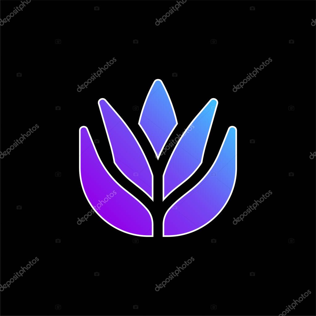 Aloe Vera blue gradient vector icon
