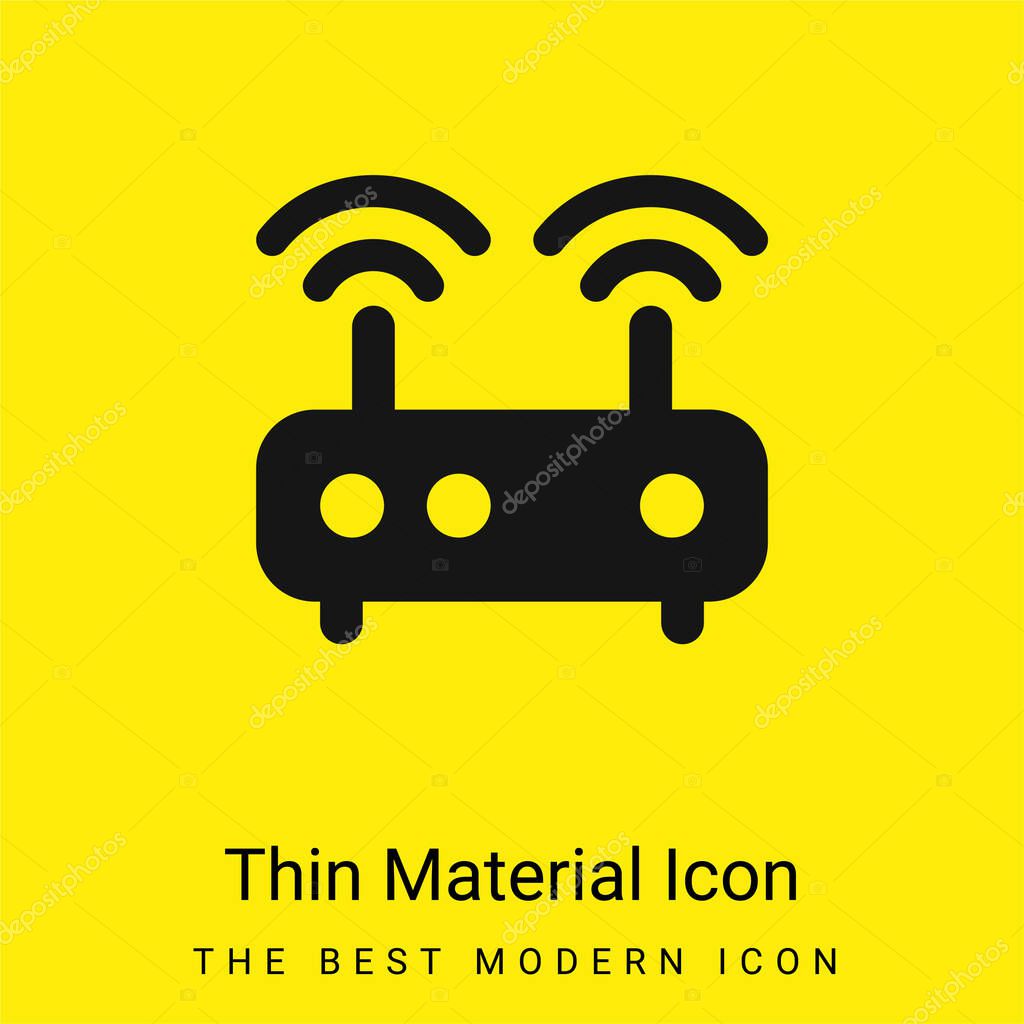 Antenna minimal bright yellow material icon