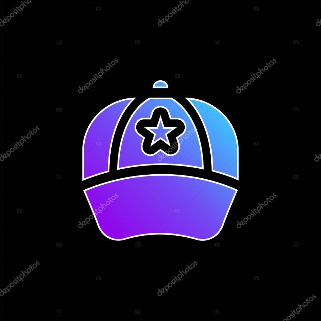 Baseball Cap blue gradient vector icon