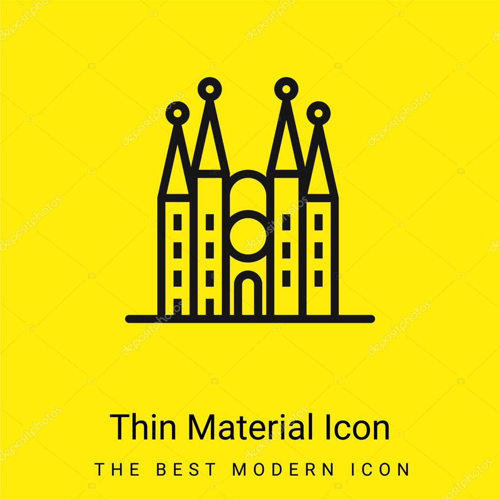Barcelona minimal bright yellow material icon
